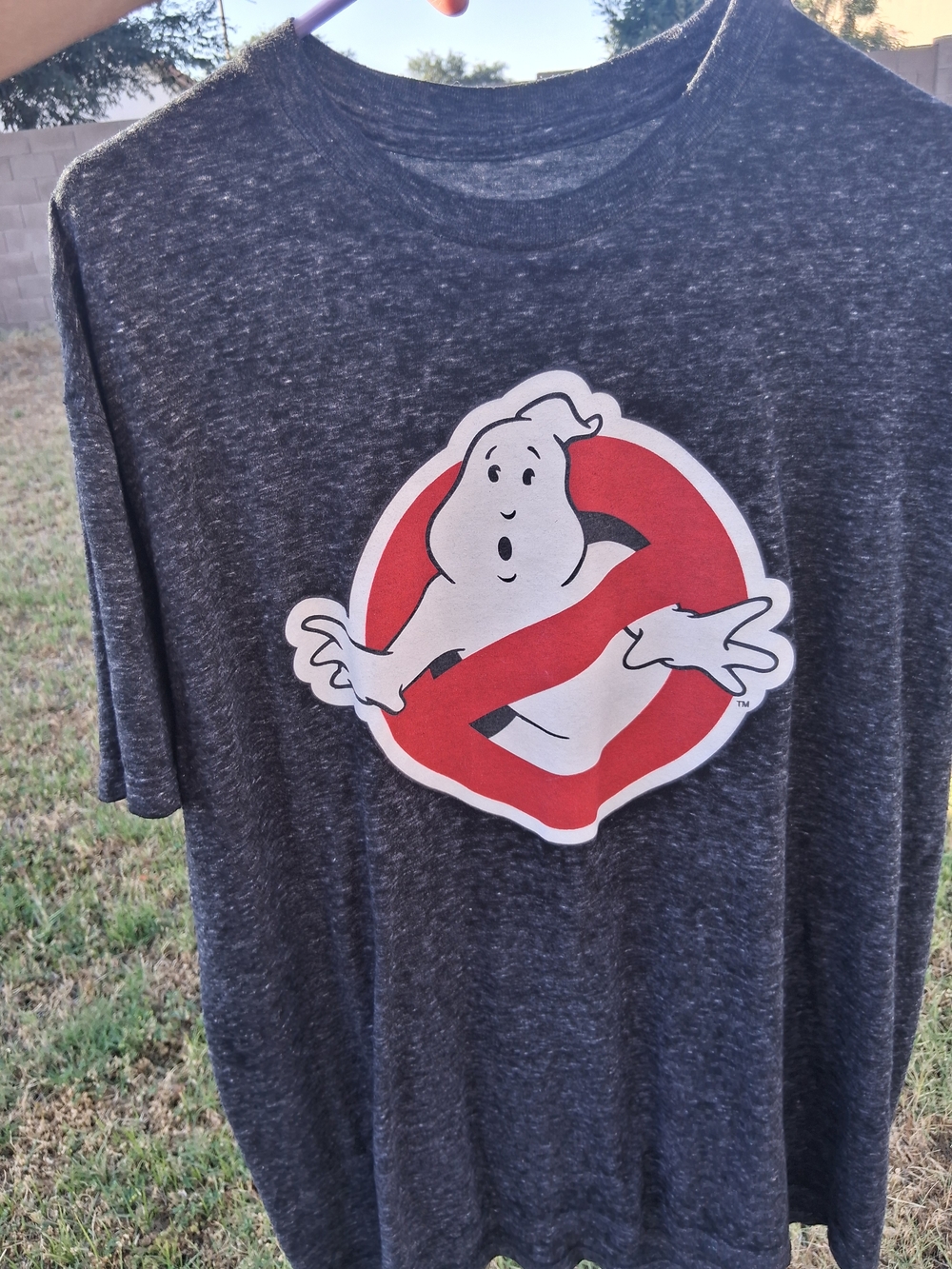 Hybrid & Company Men's Dark Heather Gray Ghostbusters Logo T-Shirt